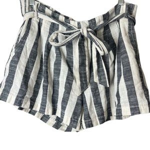 Blue And Off white Striped Shorts